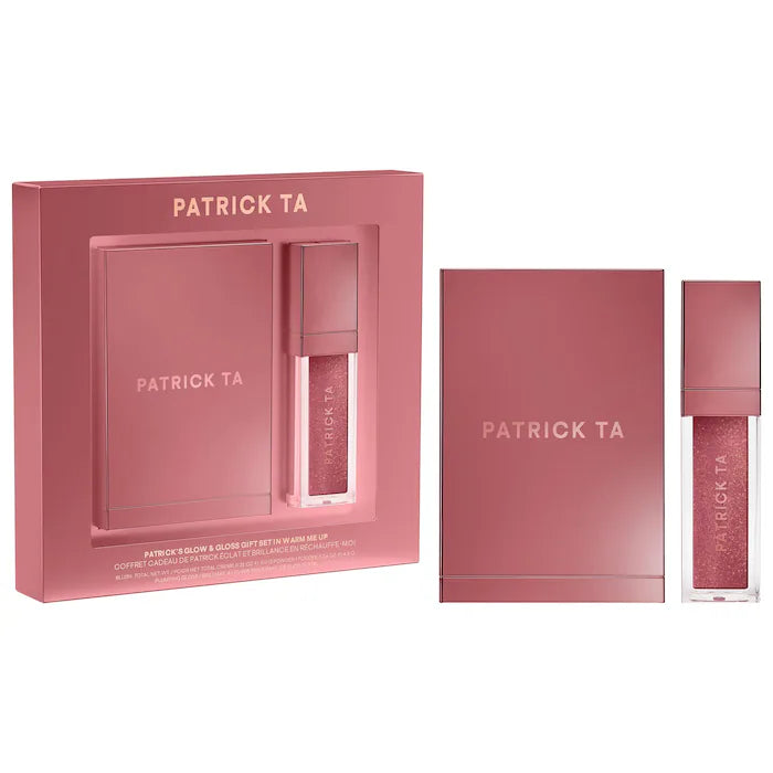 Patrick's Glow and Gloss Set: Major Headlines Blush Duo and Lip Gloss Makeup Gift Set